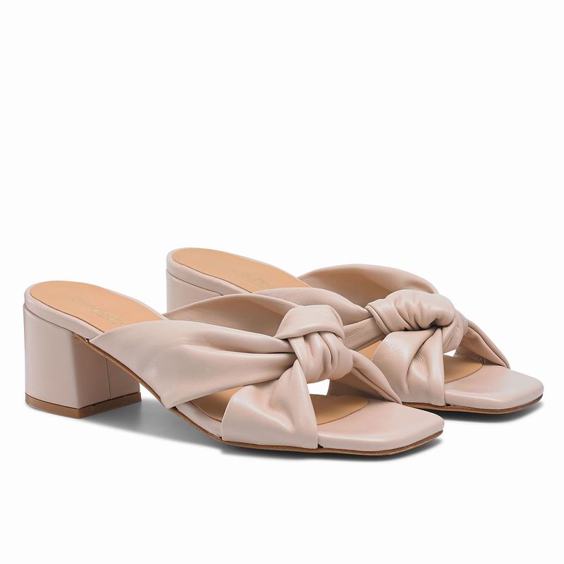 Pink Russell And Bromley Top Knot Women's Wedge Sandals | UWO9329CG