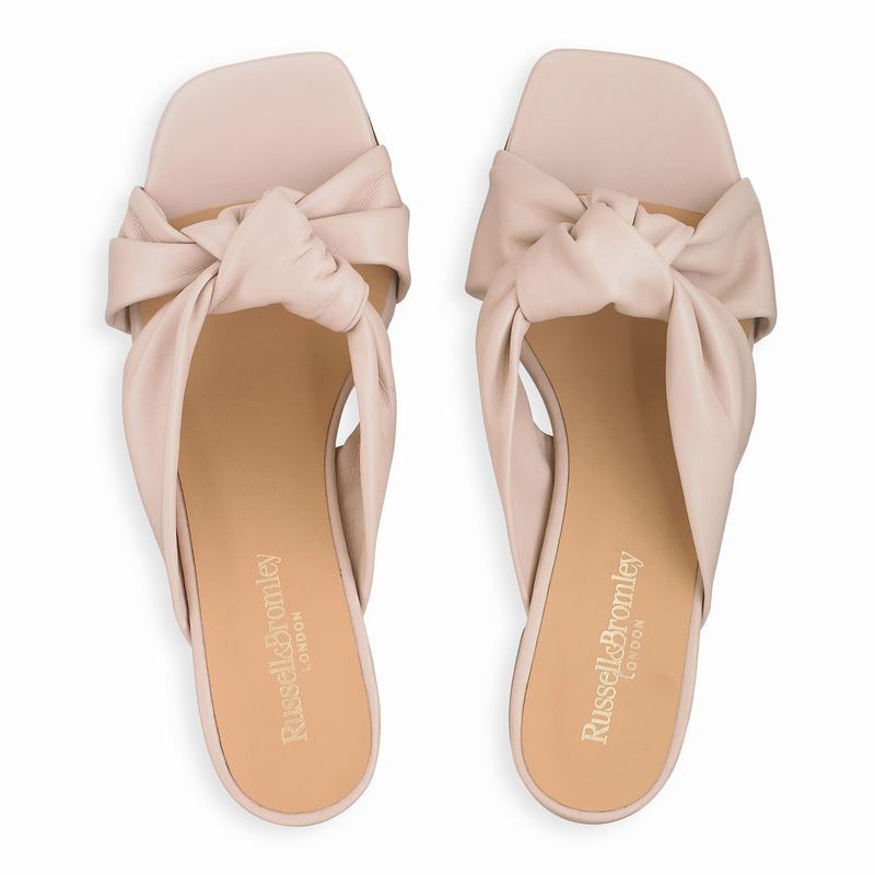 Pink Russell And Bromley Top Knot Women's Wedge Sandals | UWO9329CG