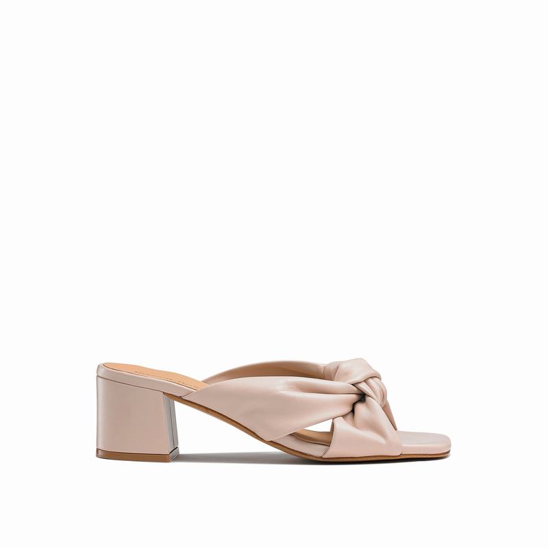 Pink Russell And Bromley Top Knot Women\'s Wedge Sandals | UWO9329CG