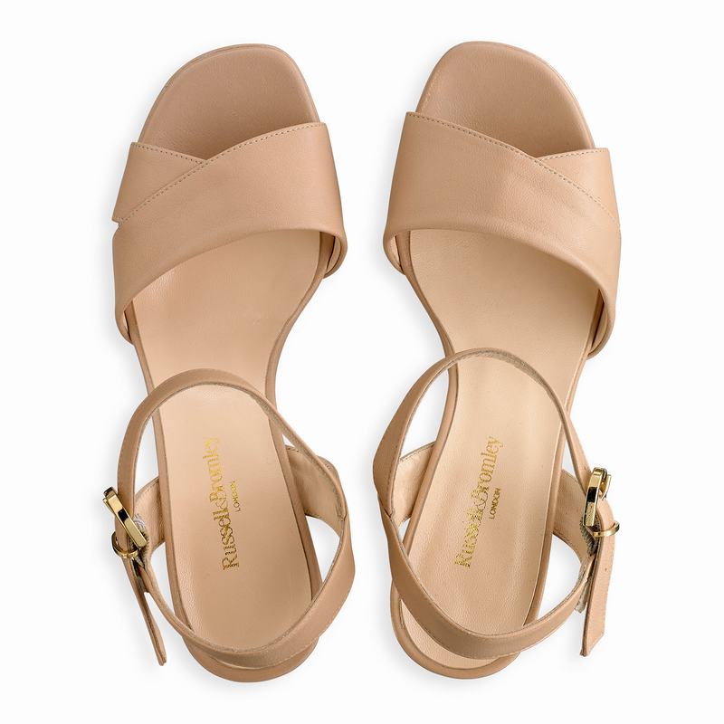 Pink Russell And Bromley Topform Women's Wedge Sandals | HLG5993FA