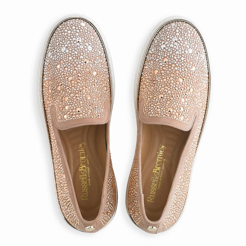 Pink Russell And Bromley Twinkletoe Women's Slip On Trainers | WGI2961EH