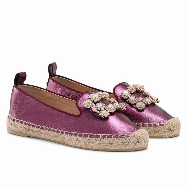Purple Russell And Bromley Pocketfull Women's Espadrilles | YLL762PQ