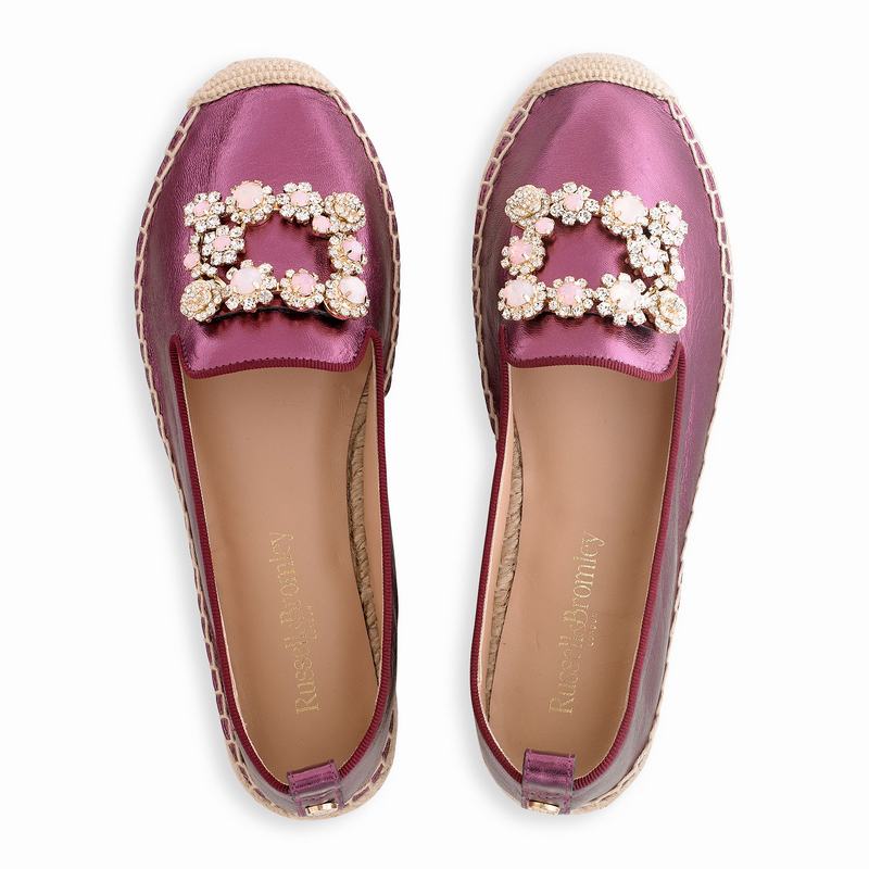 Purple Russell And Bromley Pocketfull Women's Espadrilles | YLL762PQ