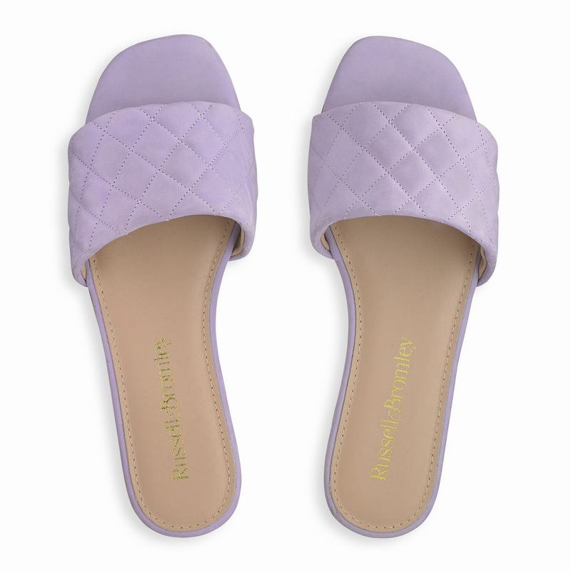 Purple Russell And Bromley Quiltmule Women's Mules | LRE596VI