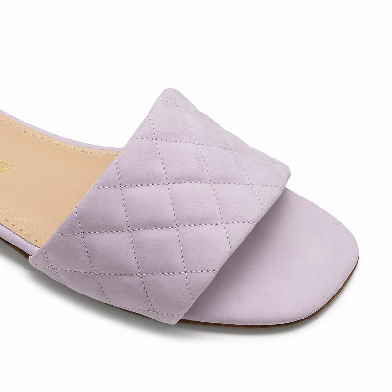 Purple Russell And Bromley Quiltmule Women's Mules | LRE596VI
