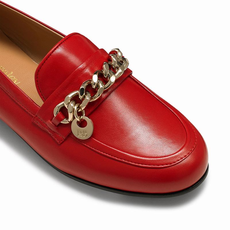 Red Russell And Bromley Chitchat Women's Loafers | MIR5713QU