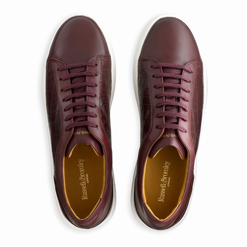 Red Russell And Bromley Clear Run Men's Low Top Sneakers | AKC815UT