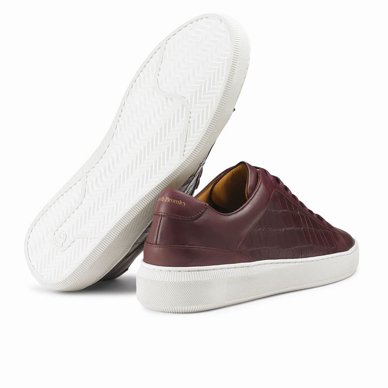 Red Russell And Bromley Clear Run Men's Low Top Sneakers | AKC815UT