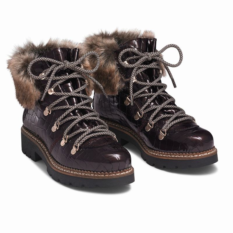 Red Russell And Bromley Icestorm Women's Lace Up Boots | KAK2292OQ