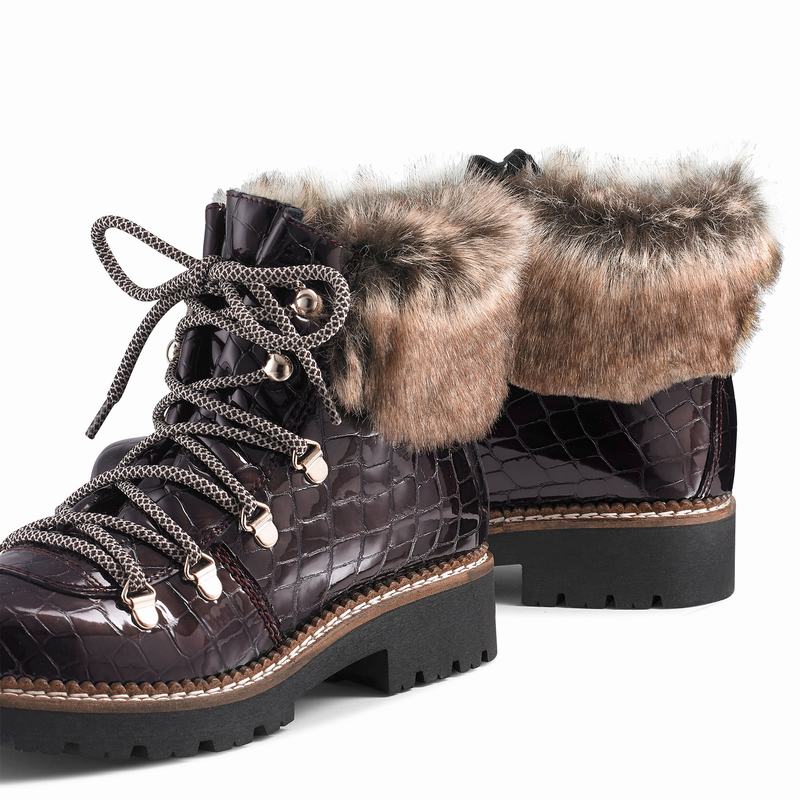 Red Russell And Bromley Icestorm Women's Lace Up Boots | KAK2292OQ