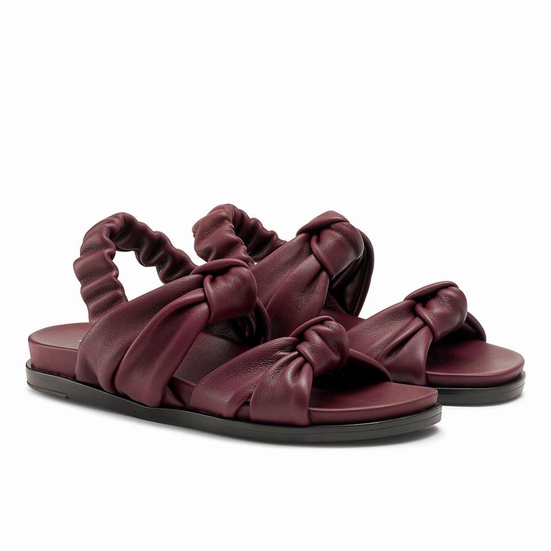 Red Russell And Bromley Knottie Women's Flat Sandals | IAP6036TT