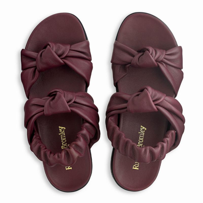 Red Russell And Bromley Knottie Women's Flat Sandals | IAP6036TT