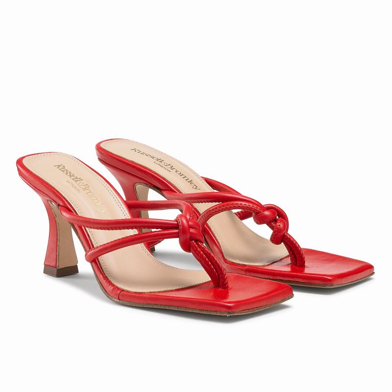 Red Russell And Bromley Margarita Women's Heeled Sandals | MUW5346MX