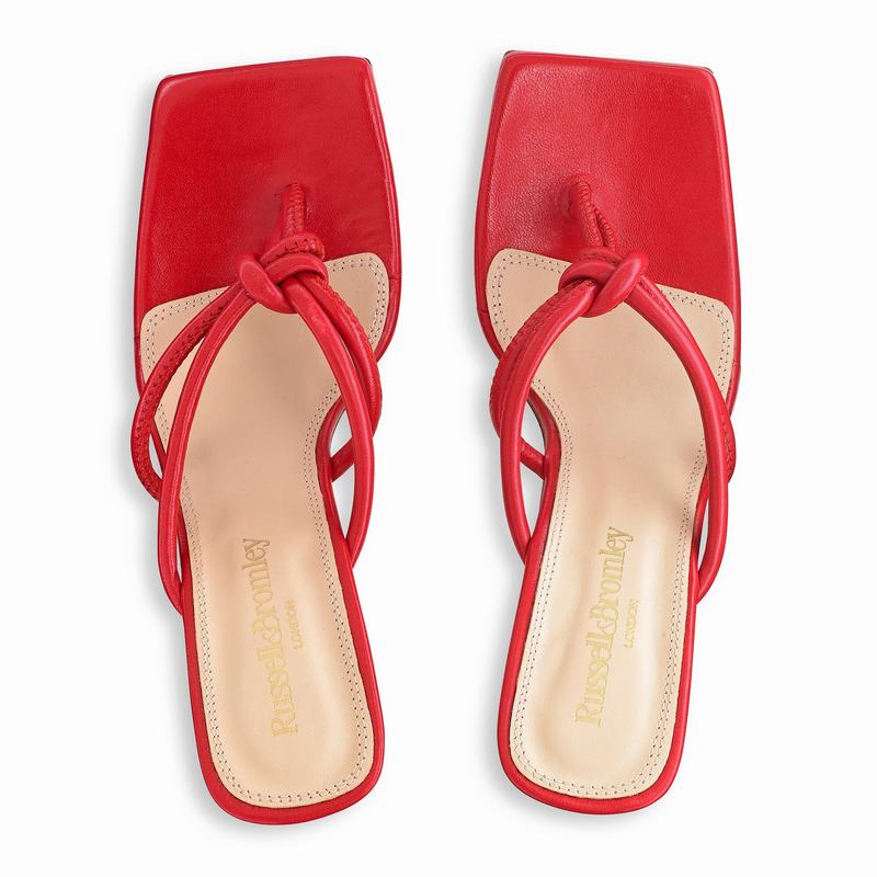 Red Russell And Bromley Margarita Women's Heeled Sandals | MUW5346MX