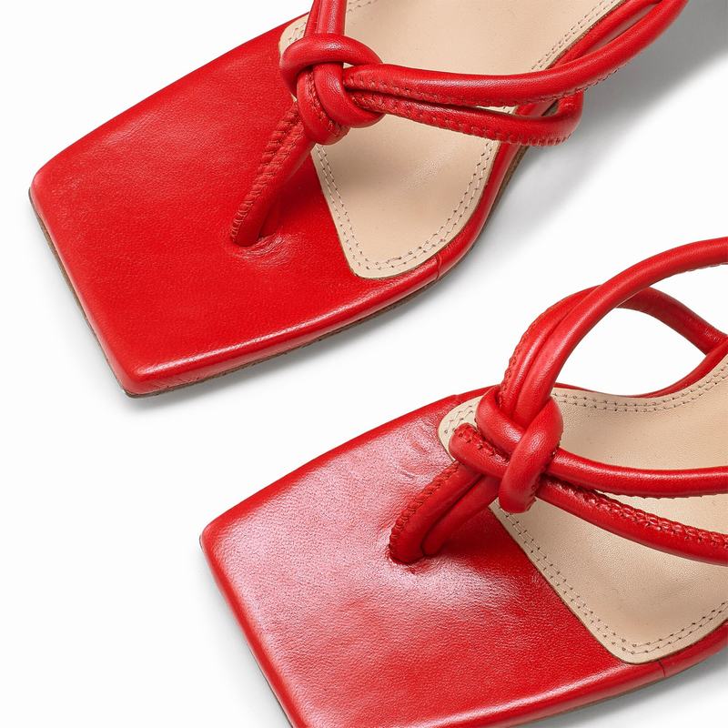 Red Russell And Bromley Margarita Women's Heeled Sandals | MUW5346MX
