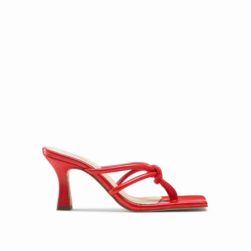 Red Russell And Bromley Margarita Women\'s Heeled Sandals | MUW5346MX