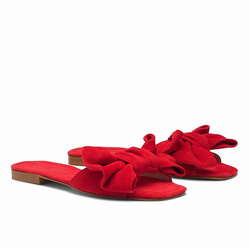 Red Russell And Bromley Minnie Women's Flat Sandals | VUK7543CB