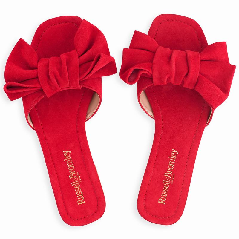 Red Russell And Bromley Minnie Women's Flat Sandals | VUK7543CB
