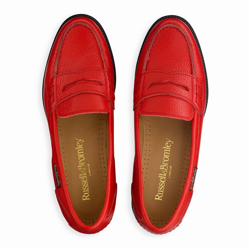 Red Russell And Bromley Sixpence Women's Loafers | XFY8370LC