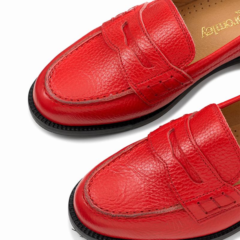Red Russell And Bromley Sixpence Women's Loafers | XFY8370LC
