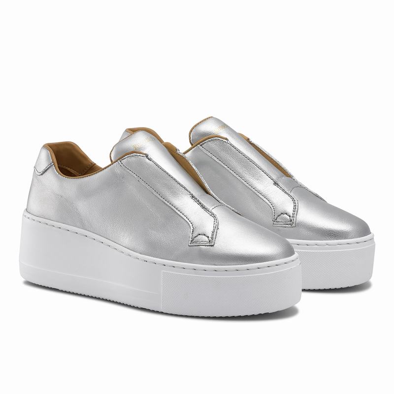 Silver Russell And Bromley Park Up Women's Platform Sneakers | BUZ5289ZI