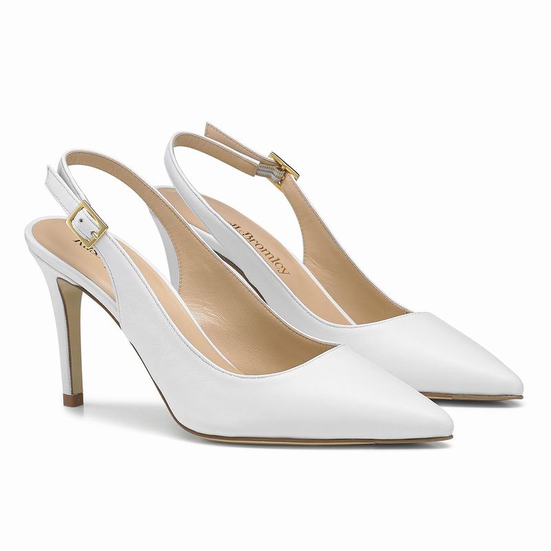 White Russell And Bromley 85sling Women's Pumps | JHQ2869YO