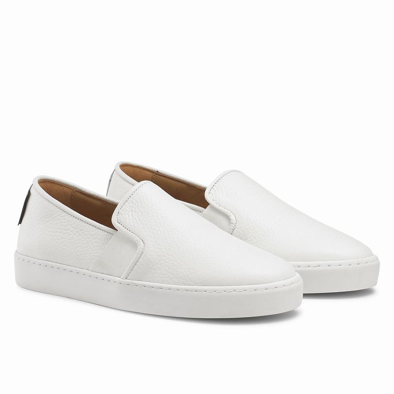 White Russell And Bromley Ball Park Women's Slip On Trainers | UEH21ZI