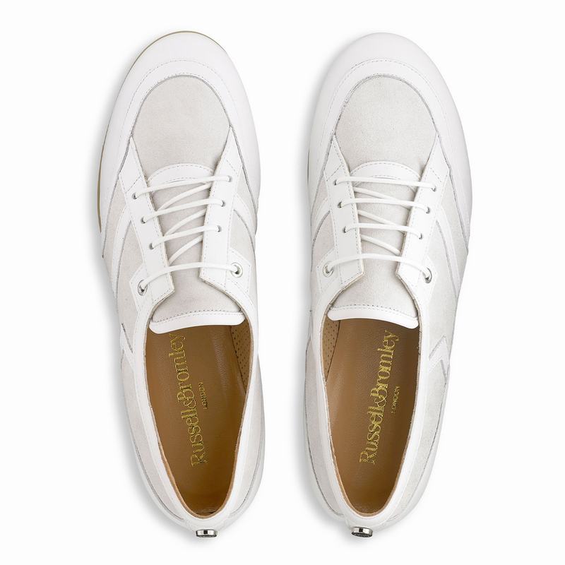 White Russell And Bromley Bingo Women's Low Top Sneakers | KBK7744HQ