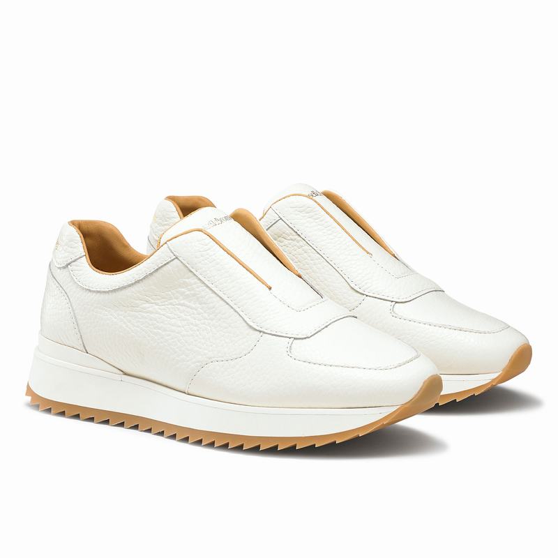 White Russell And Bromley Catch Me Women's Platform Sneakers | LBD9467KG