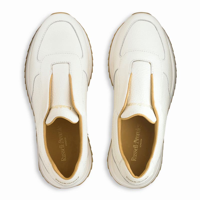 White Russell And Bromley Catch Me Women's Platform Sneakers | LBD9467KG