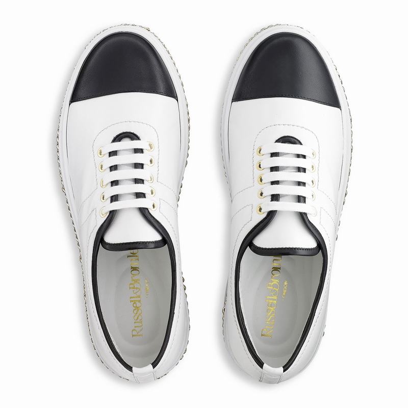 White Russell And Bromley Chainline Women's Platform Sneakers | ASB368WE