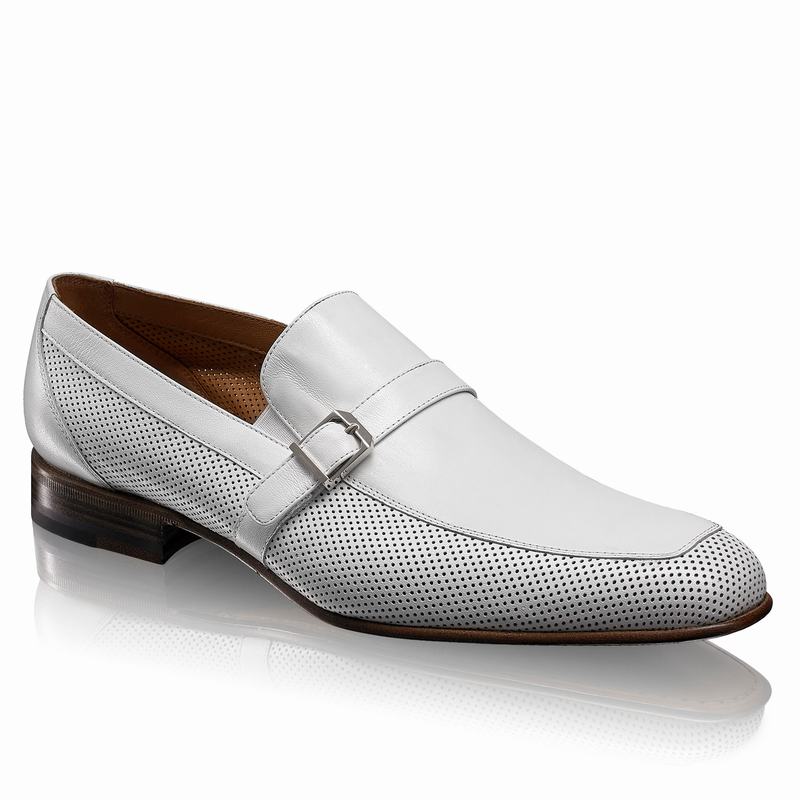 White Russell And Bromley Charisma Men's Loafers | OZM3394QO