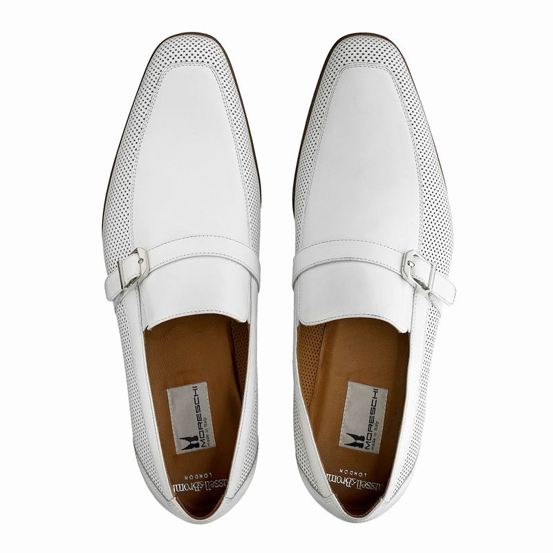 White Russell And Bromley Charisma Men's Loafers | OZM3394QO