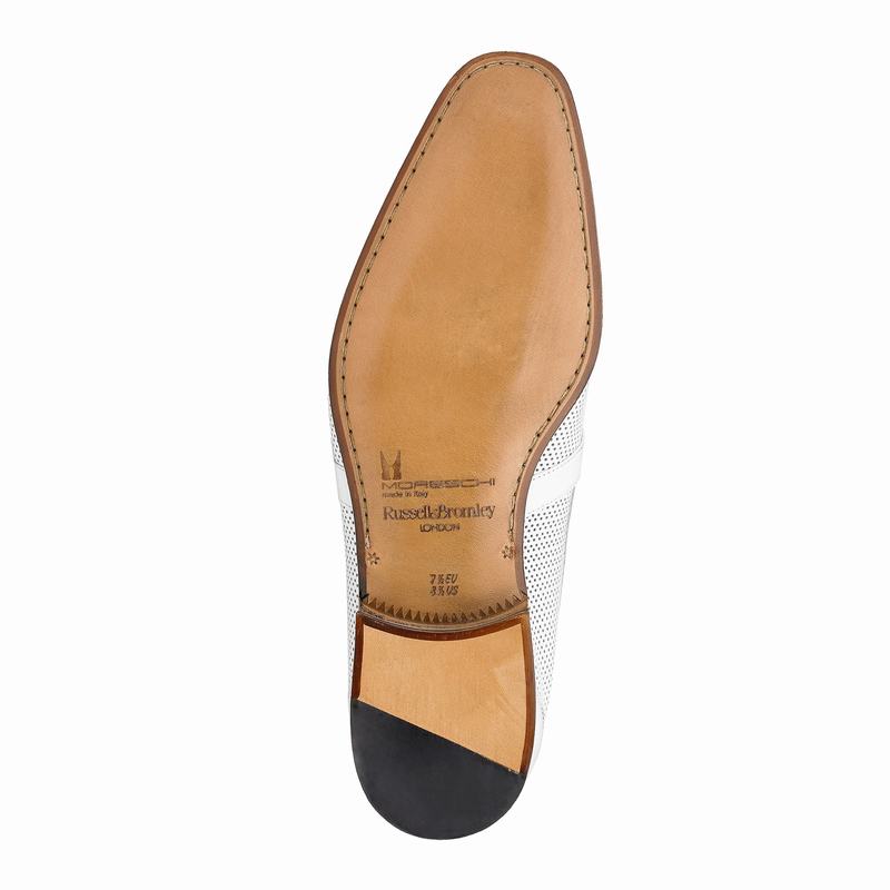White Russell And Bromley Charisma Men's Loafers | OZM3394QO