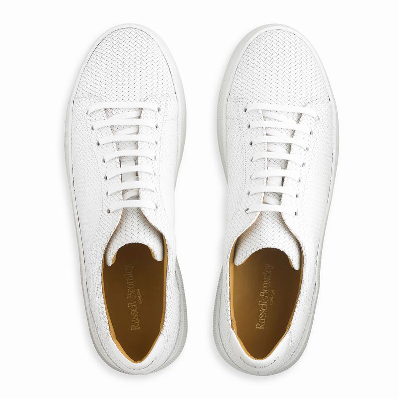 White Russell And Bromley Clear Run Men's Low Top Sneakers | ZMH7254XY