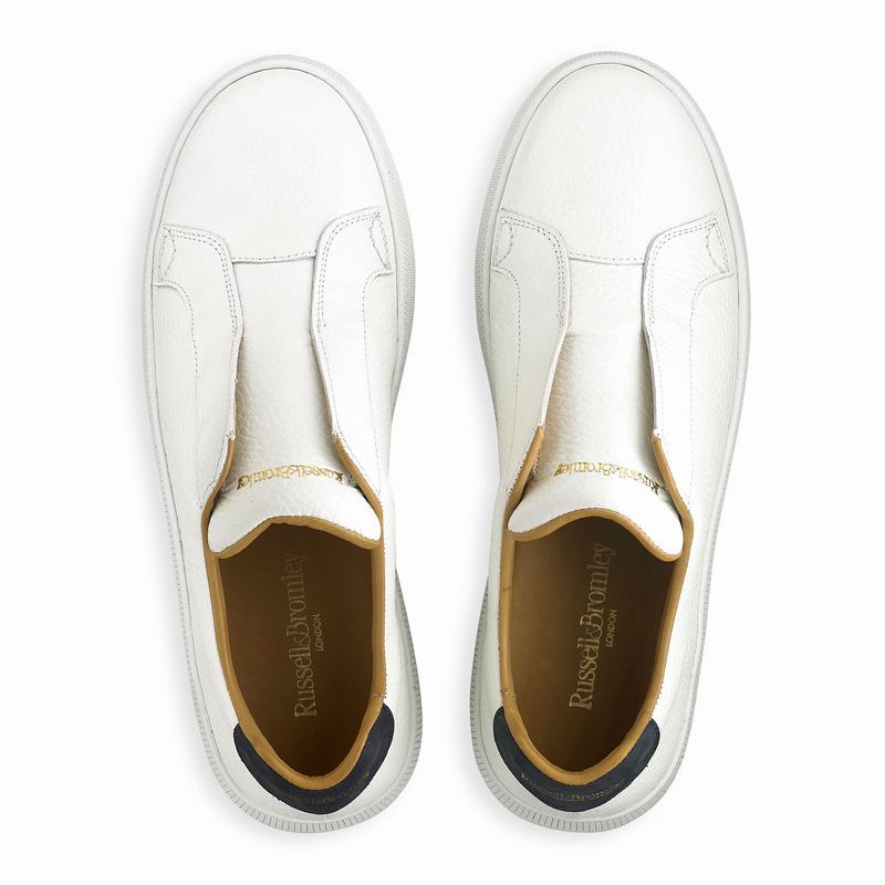 White Russell And Bromley Clearway Women's Slip On Trainers | IKC796RF