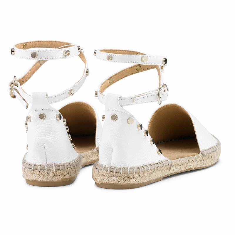 White Russell And Bromley Coin Wrap Women's Espadrilles | RKD206UW