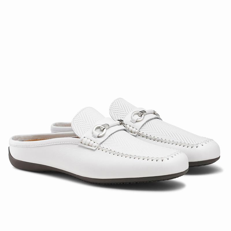 White Russell And Bromley Crossout Men's Slippers | MMX8786ZN