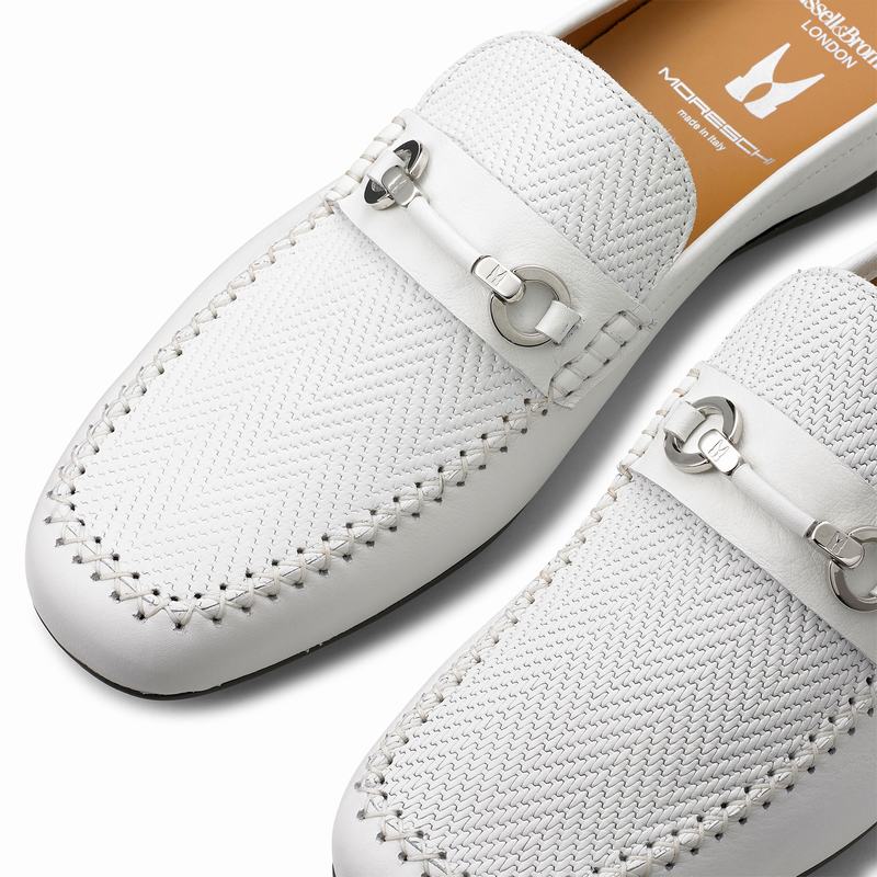 White Russell And Bromley Crossout Men's Slippers | MMX8786ZN