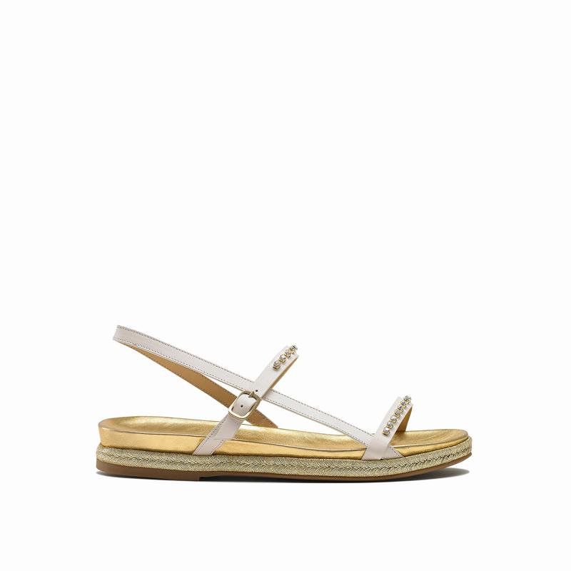 White Russell And Bromley Gemfest Women\'s Flat Sandals | TRS7951ZD
