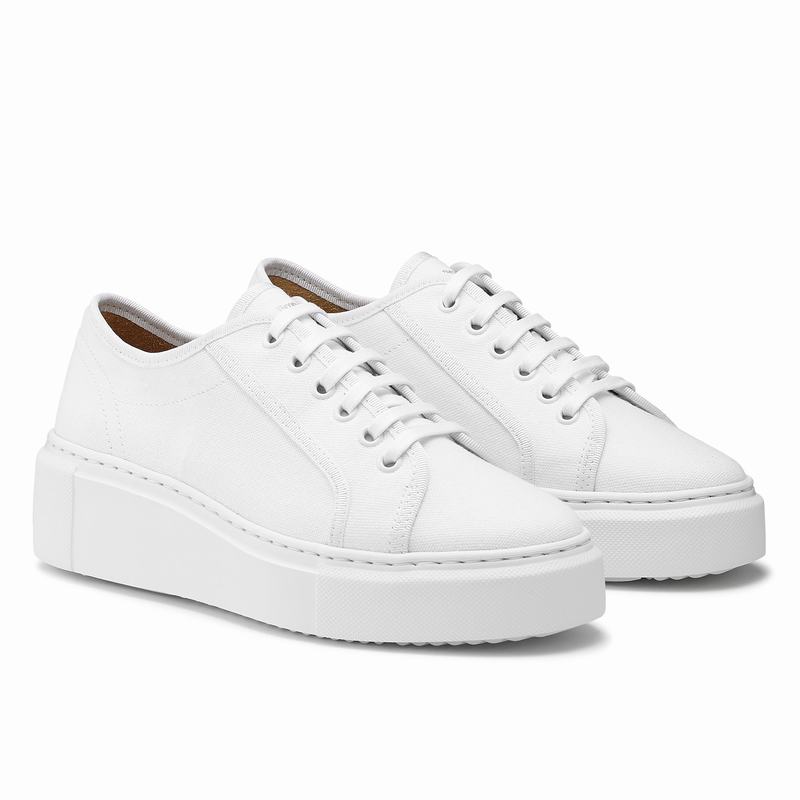 White Russell And Bromley High Bar Women's Platform Sneakers | IIN1477DF