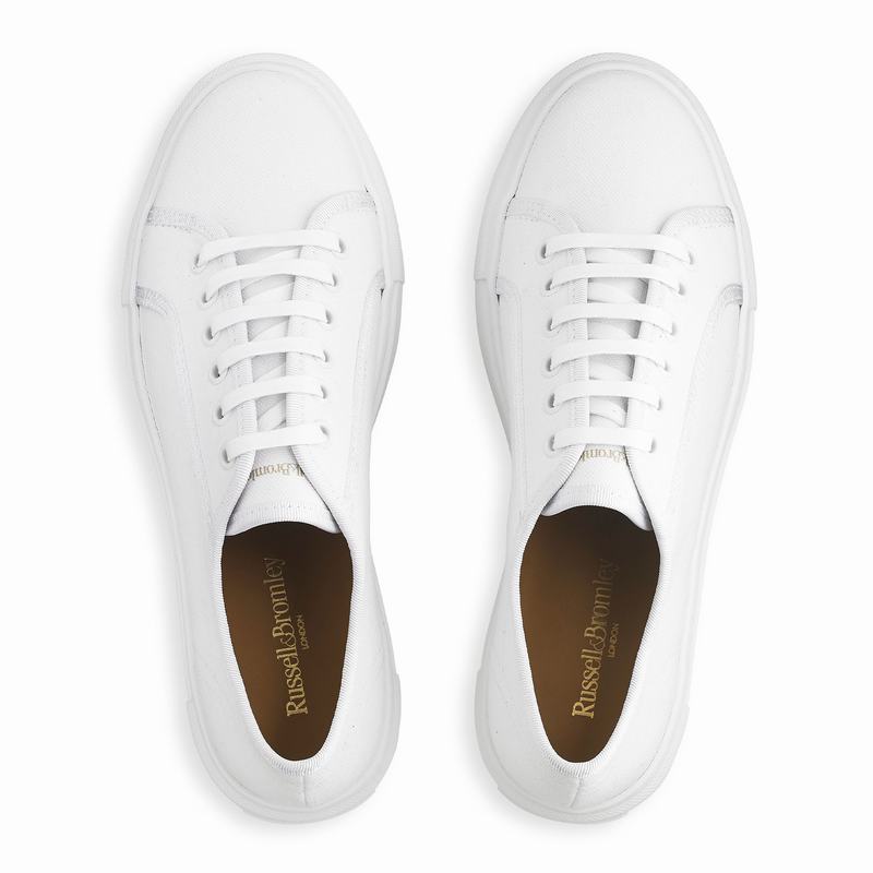 White Russell And Bromley High Bar Women's Platform Sneakers | IIN1477DF
