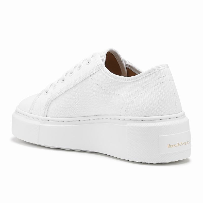 White Russell And Bromley High Bar Women's Platform Sneakers | IIN1477DF