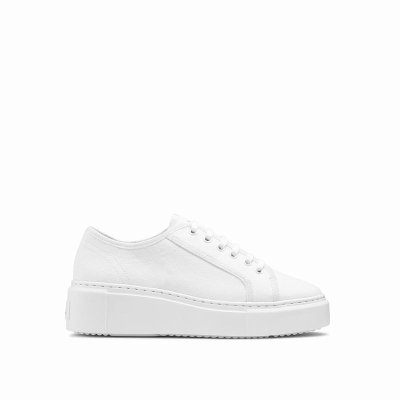 White Russell And Bromley High Bar Women\'s Platform Sneakers | IIN1477DF