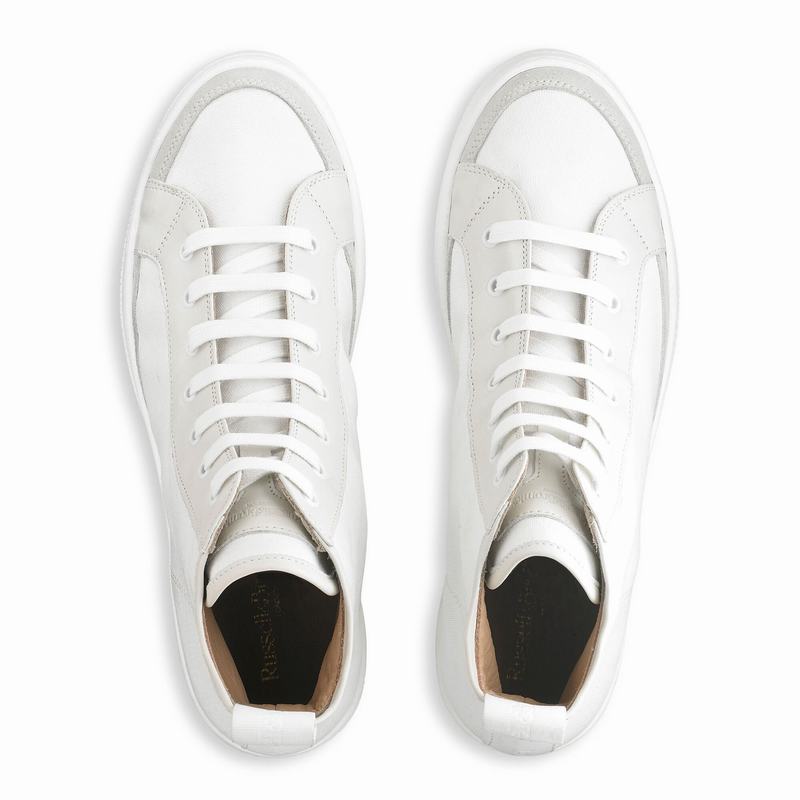 White Russell And Bromley Home Run M Men's High Top Sneakers | BRT2212JX