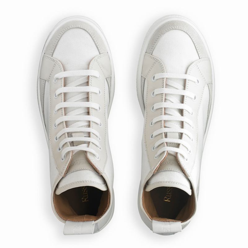White Russell And Bromley Homerun Women's High Top Sneakers | TVW6785GA