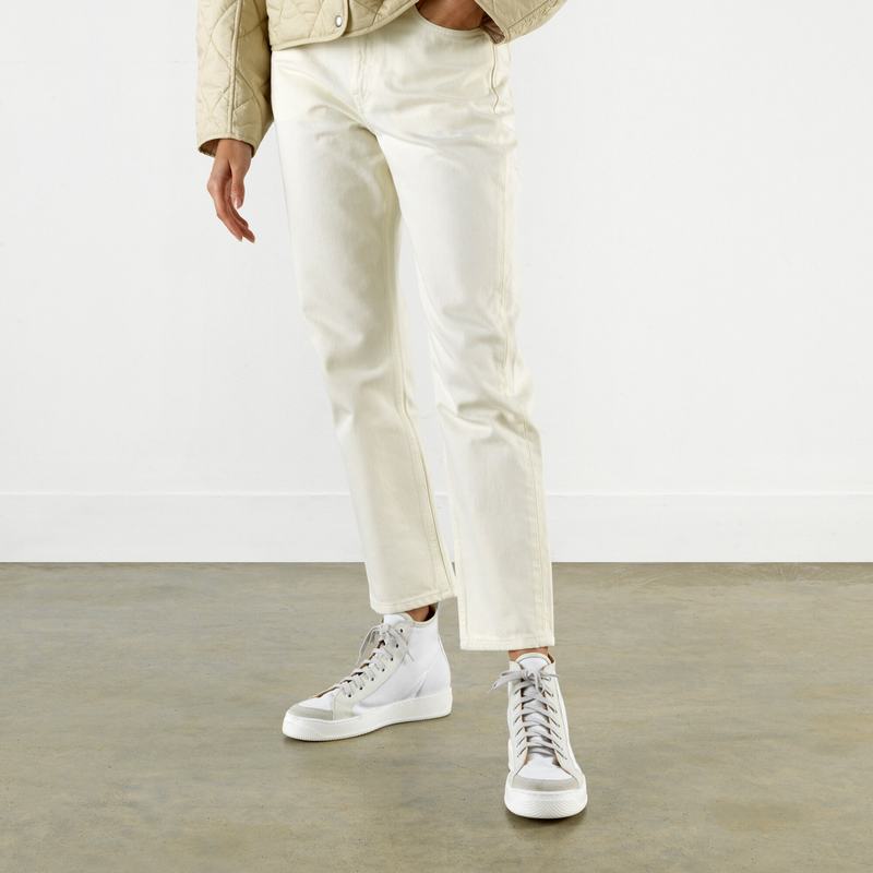 White Russell And Bromley Homerun Women's High Top Sneakers | TVW6785GA