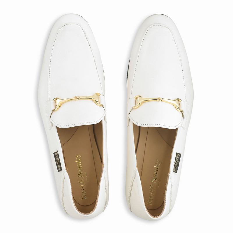White Russell And Bromley Loafer M Men's Loafers | KVK5892SI