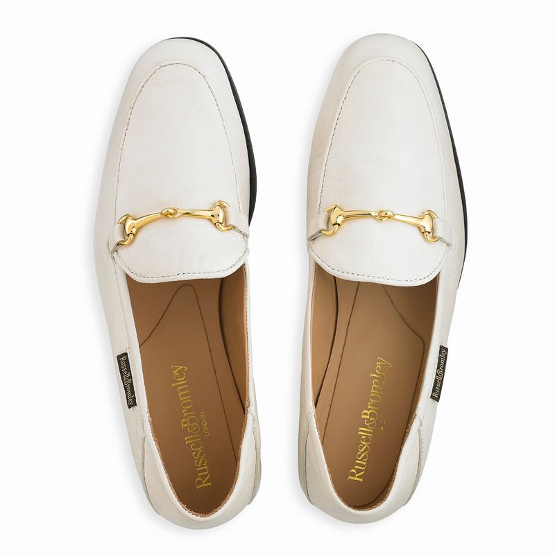 White Russell And Bromley Loafer Women's Loafers | FSU6977OS