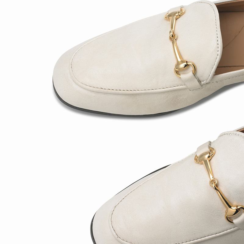 White Russell And Bromley Loafer Women's Loafers | FSU6977OS